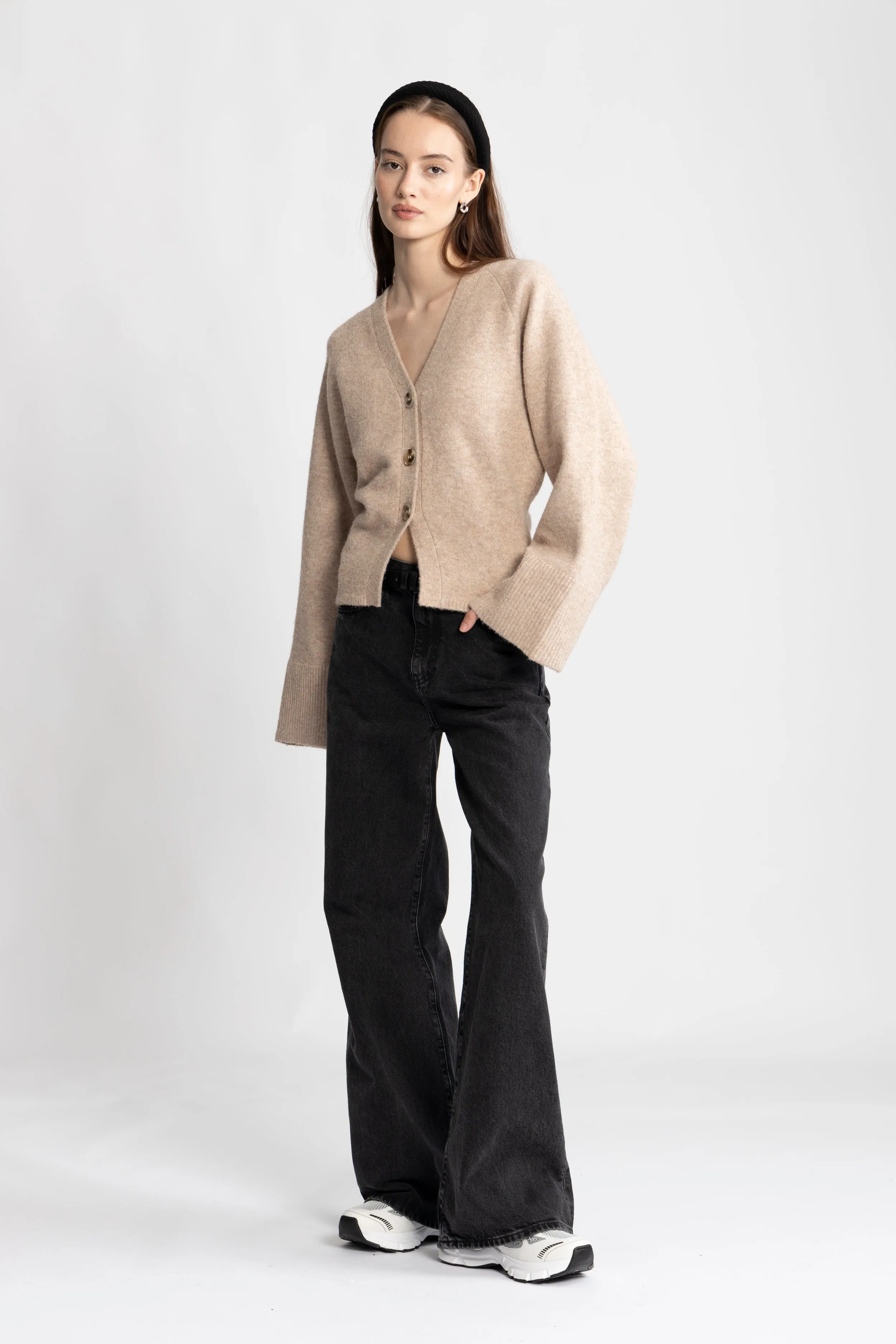 Elisabeth Knit Cardigan - Sand Melange