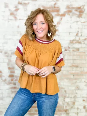 Emme Smocked Colorblock Top - FINAL SALE