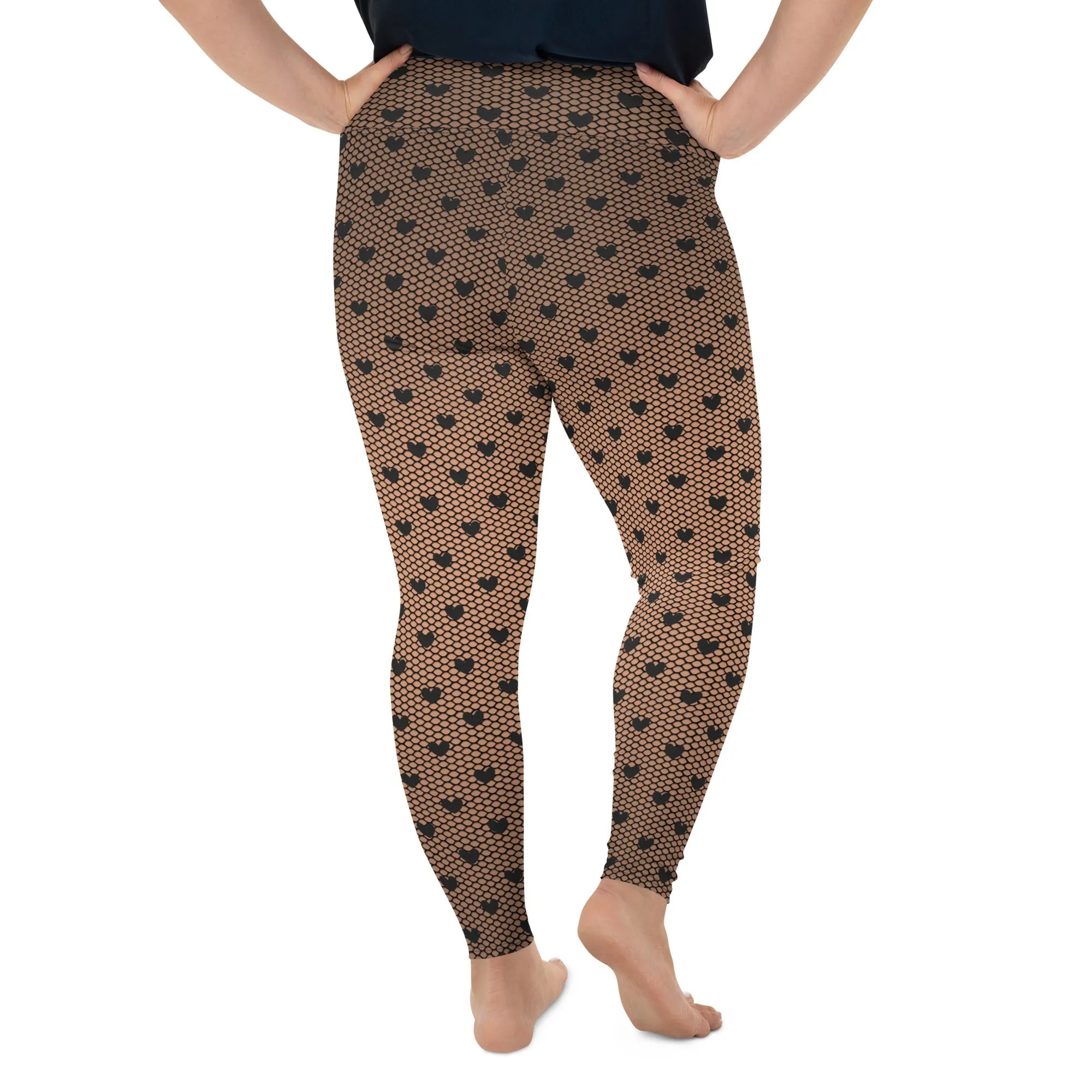 Fishnet Tights Print Plus Size Leggings