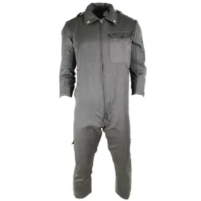 Genuine Italian army coverall suit military grey overall jumpsuit zip-front NEW