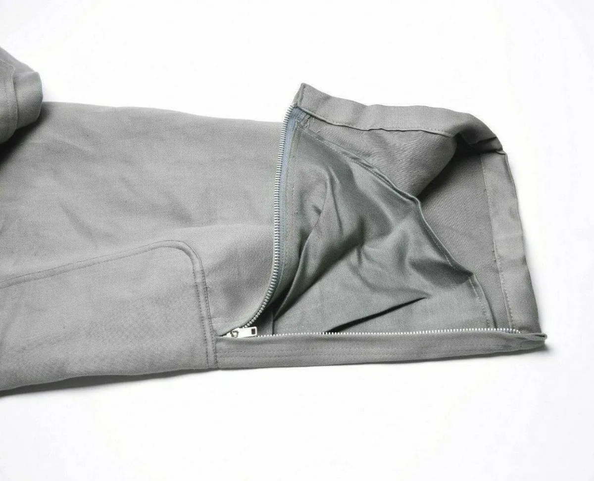 Genuine Italian army coverall suit military grey overall jumpsuit zip-front NEW