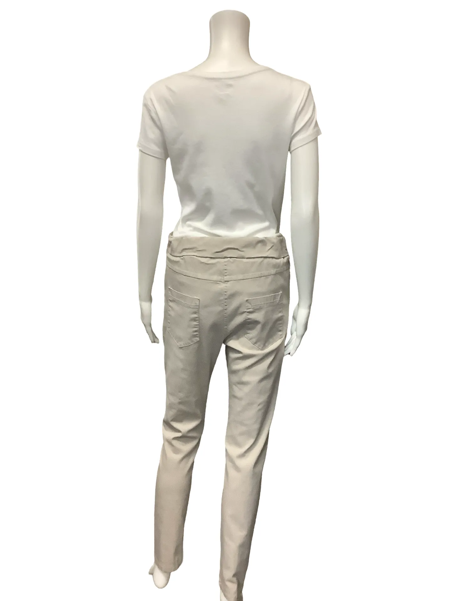 Gigi Moda Pant Tan Made In Italy Draw String Star Patches Size: M