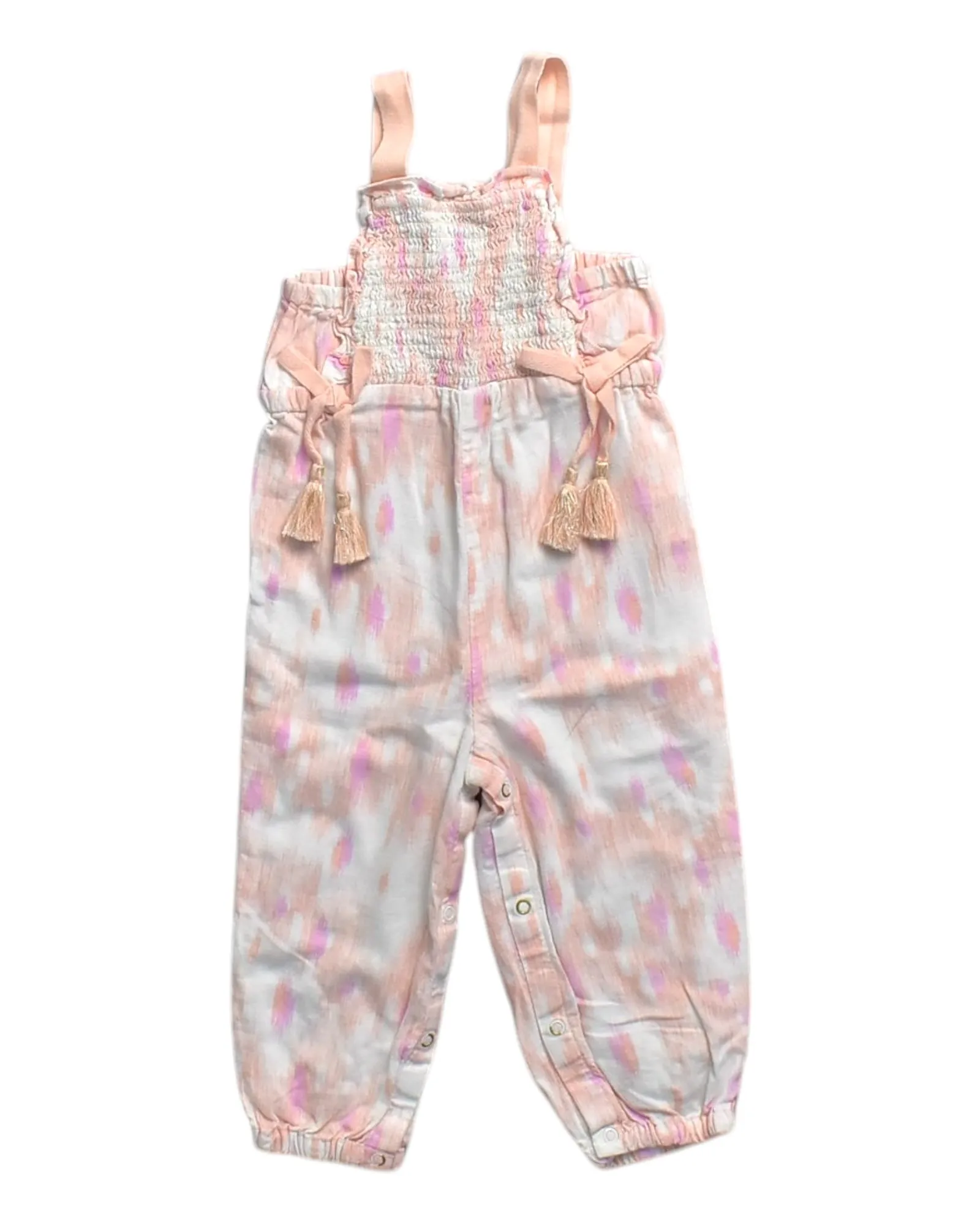 Gingersnaps Sleeveless Long Overalls 12M