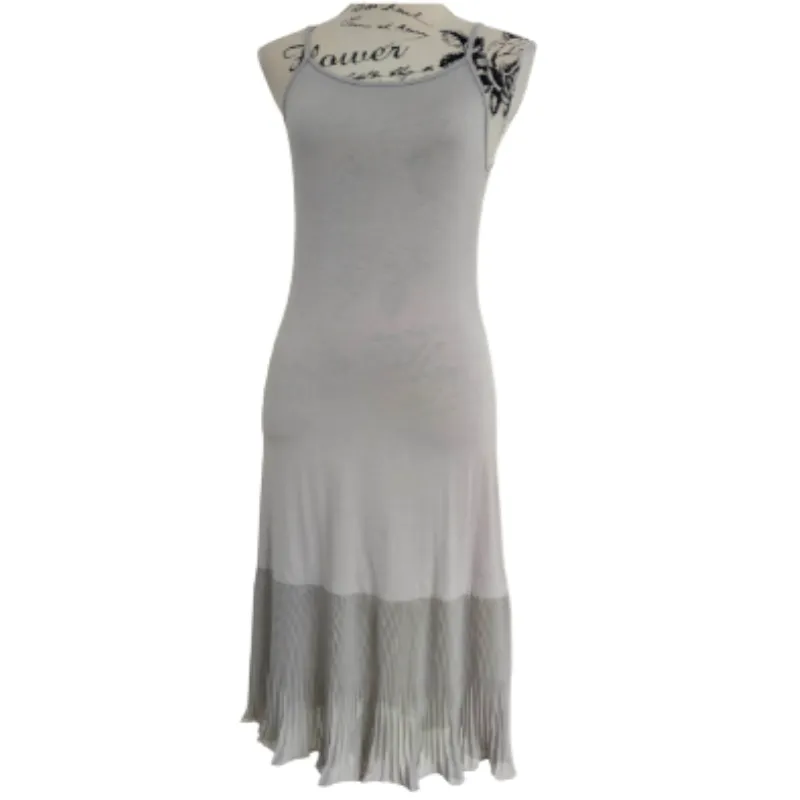 Grey pleated hem slip, size 10