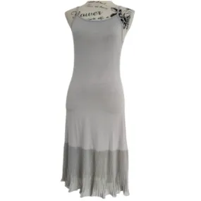 Grey pleated hem slip, size 10