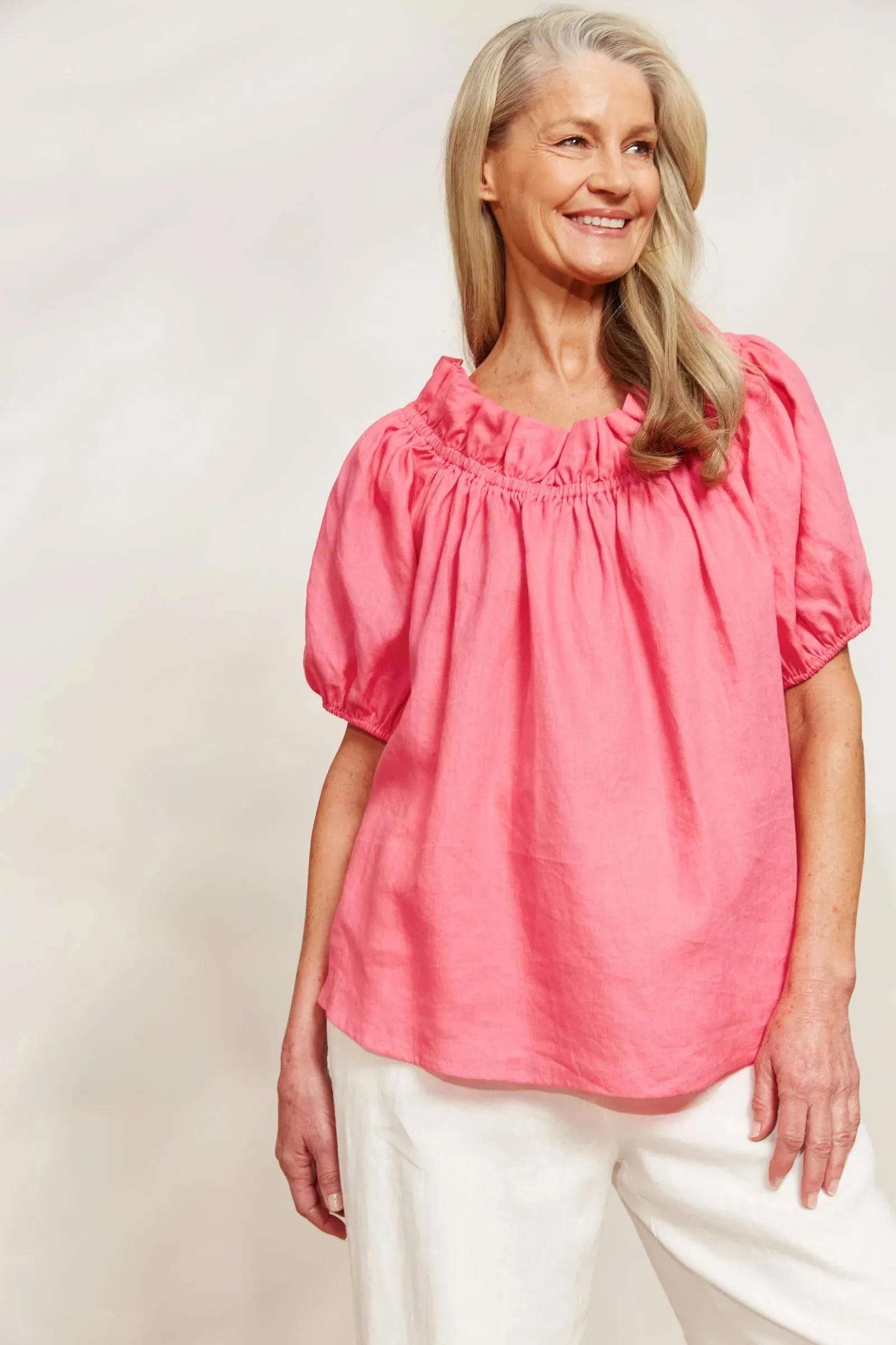 Halcyon Ruched Top - Musk