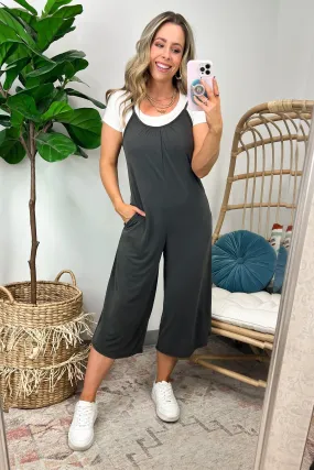 Harissa Spaghetti Strap Wide Leg Palazzo Jumpsuit - FINAL SALE