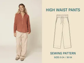 High Waist Pants Sewing Pattern