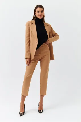 High waist pocket trousers  camel