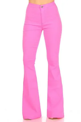 HIGH WAIST SUPER STRETCH DISCO BELL BOTTOM PANTS