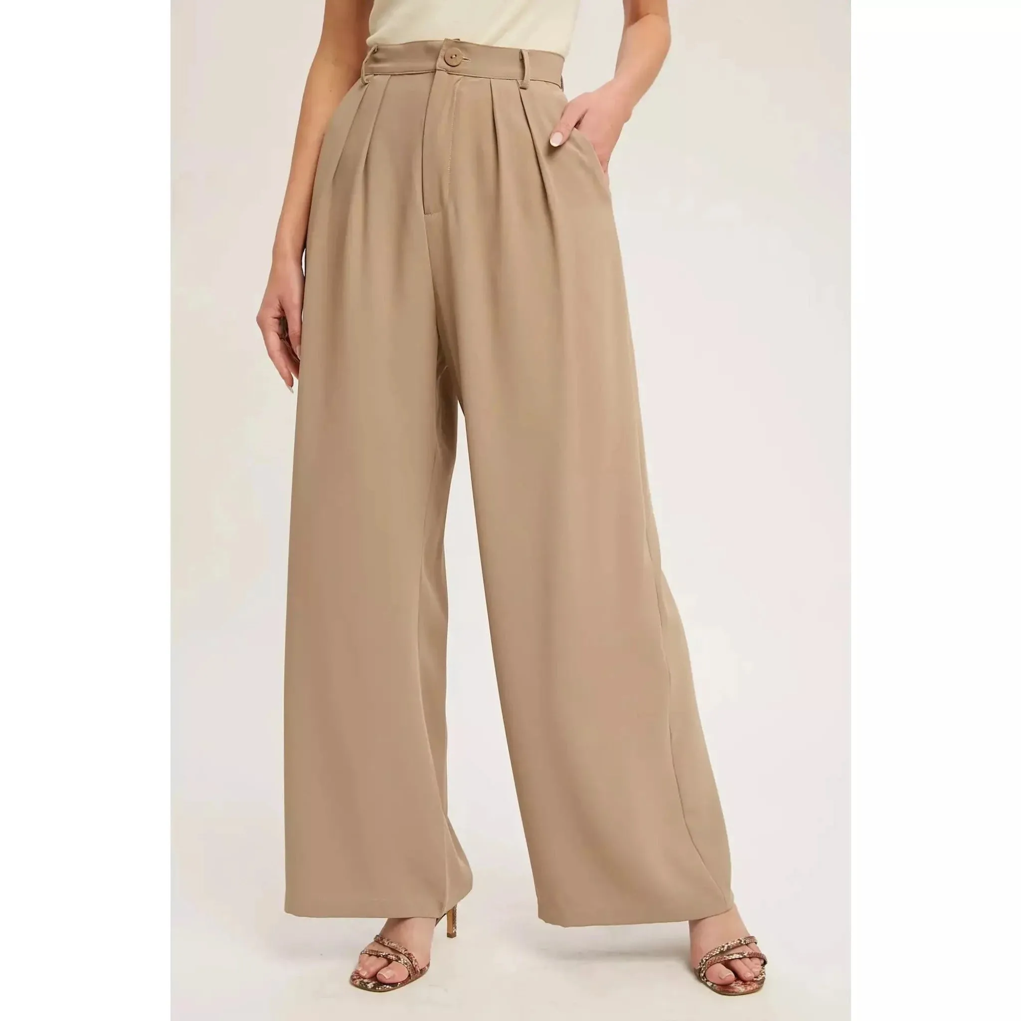 High-waisted Wide Leg Pants
