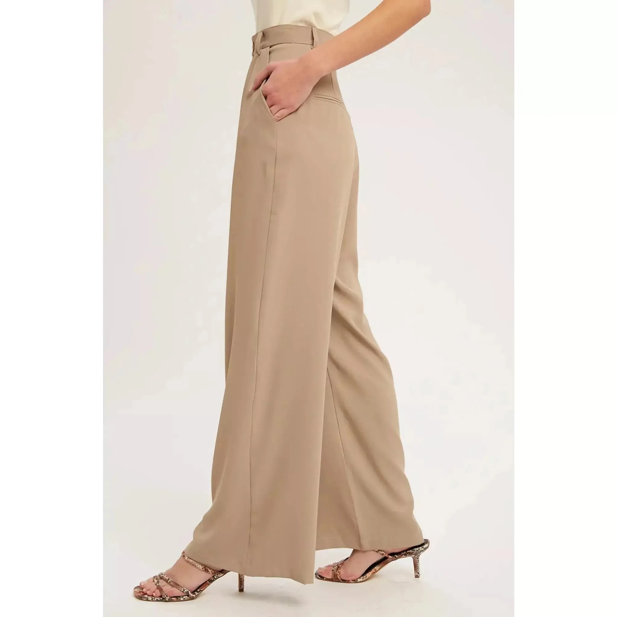 High-waisted Wide Leg Pants