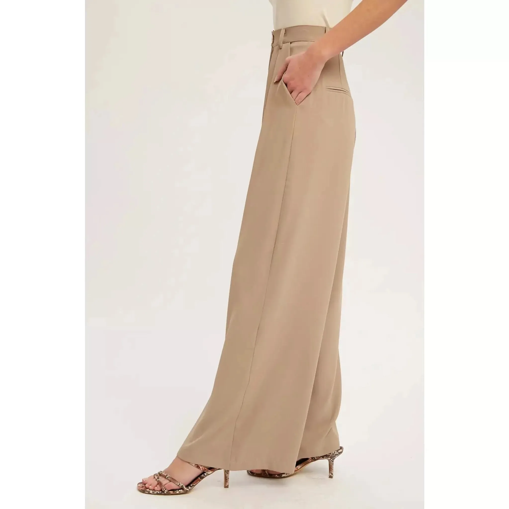 High-waisted Wide Leg Pants