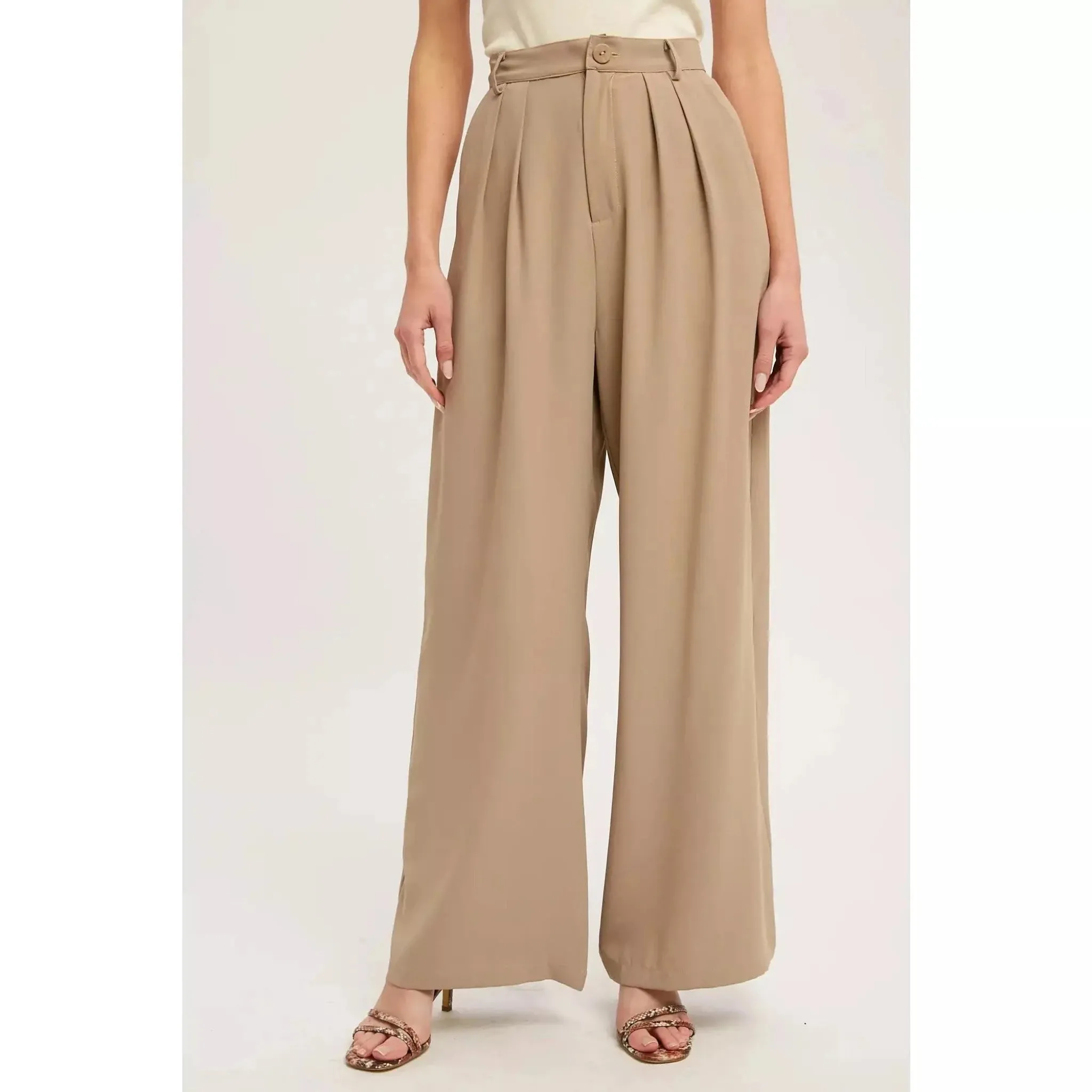 High-waisted Wide Leg Pants