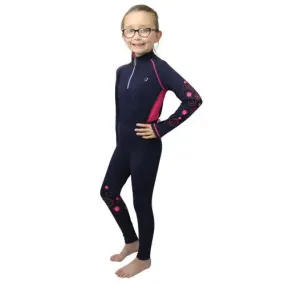 Hy Equestrian DynaMizs Ecliptic Riding Tights Navy / Magenta