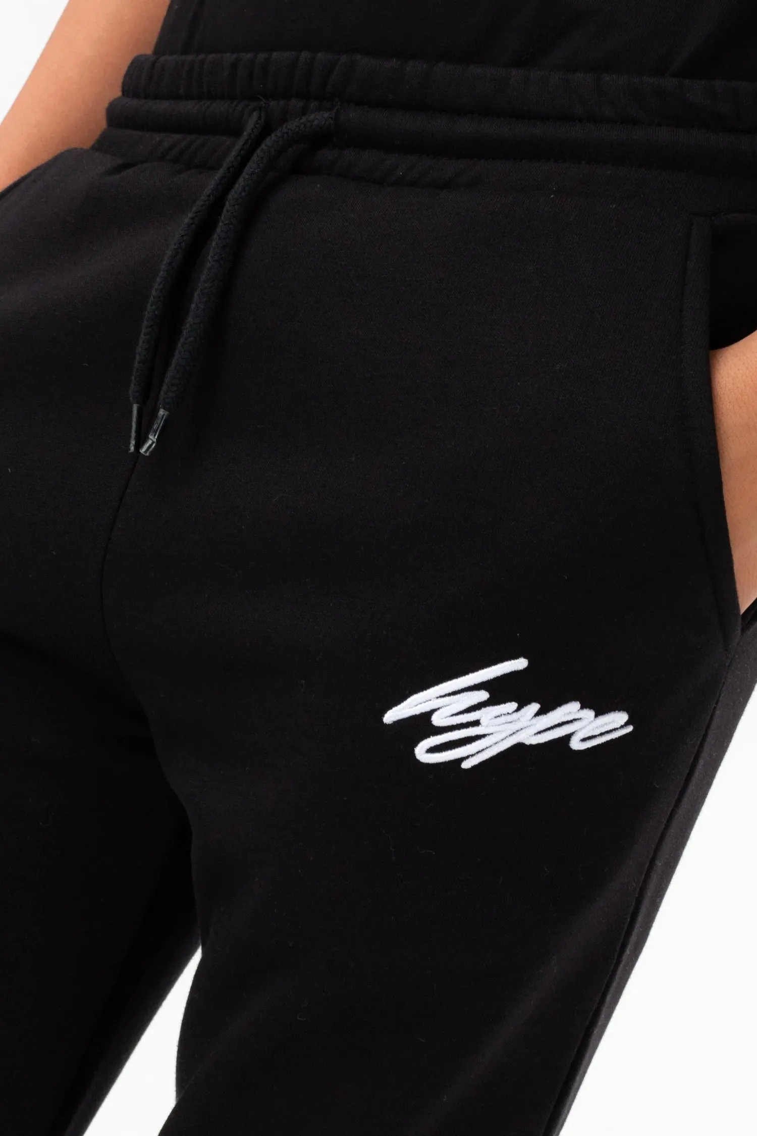 Hype Black Script Joggers Yvlr-421