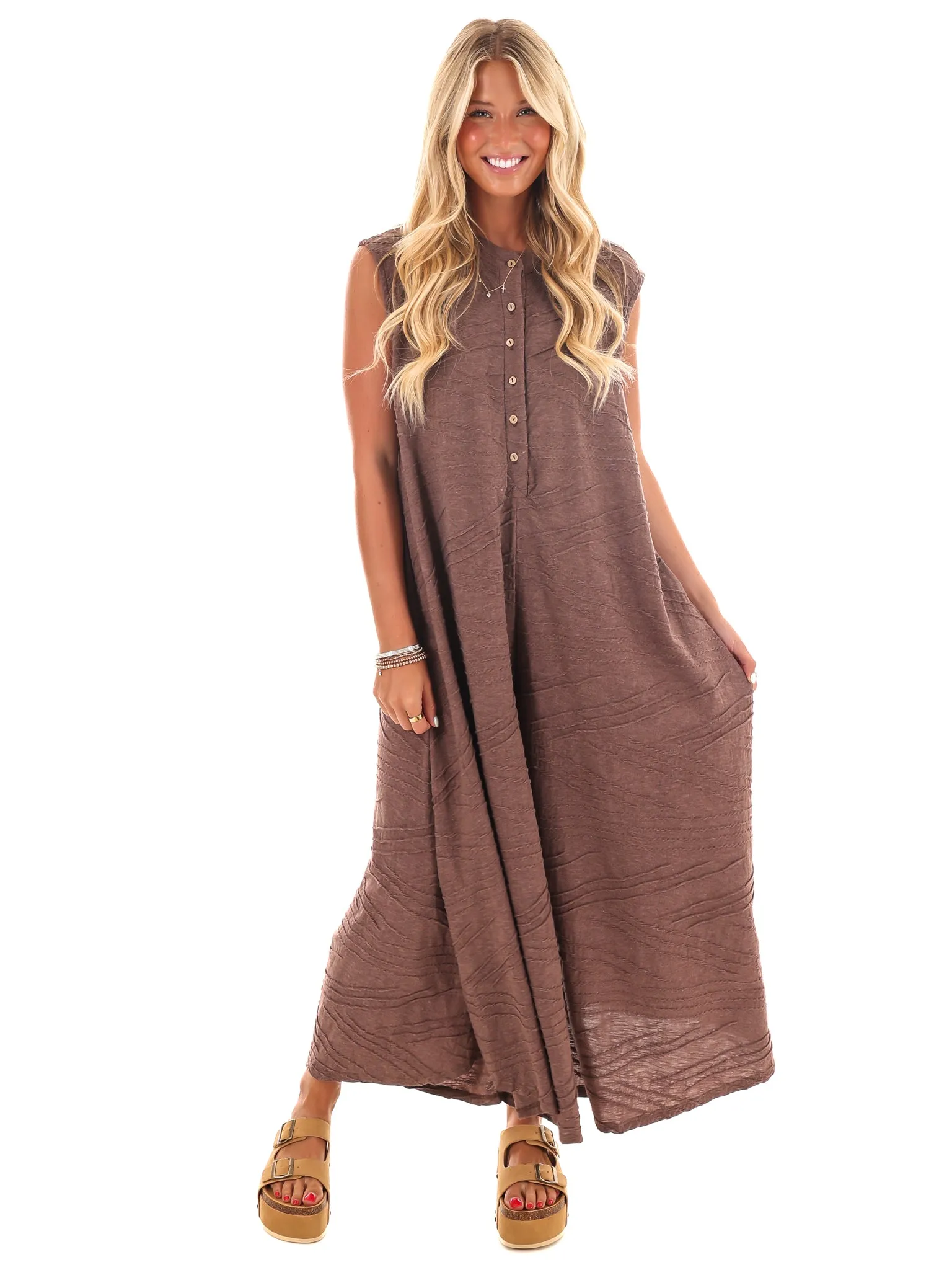 Isn't it Fun Textured Jumpsuit