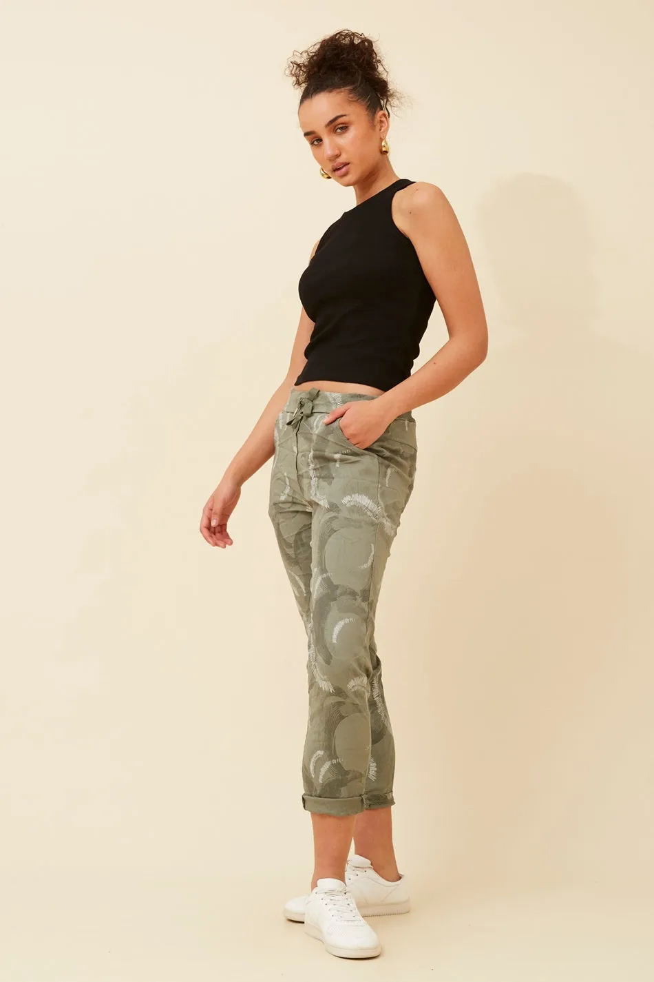 JANJA ABSTRACT PRINT JOGGER PANTS