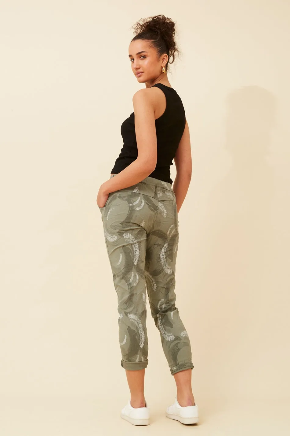 JANJA ABSTRACT PRINT JOGGER PANTS