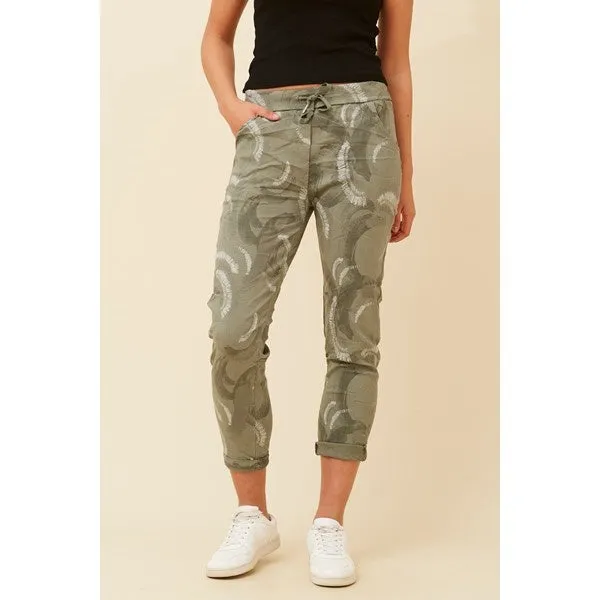 JANJA ABSTRACT PRINT JOGGER PANTS