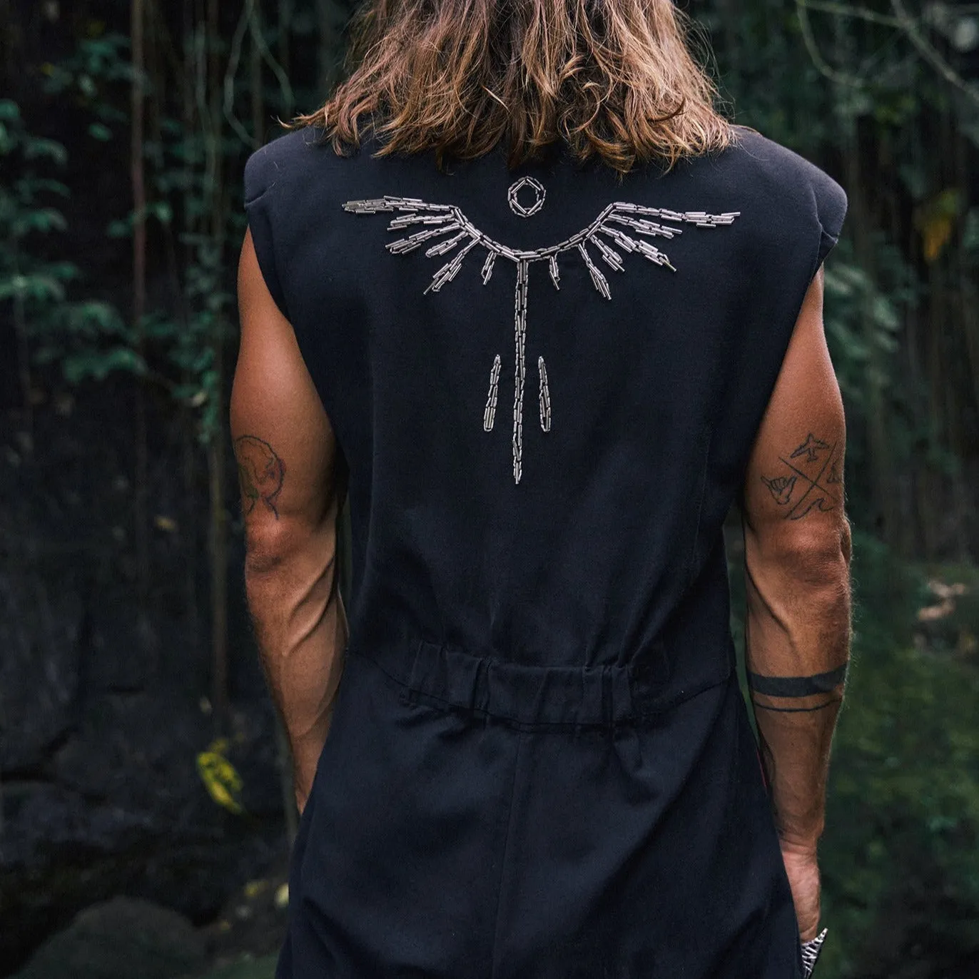 Jumpsuit with embroidery