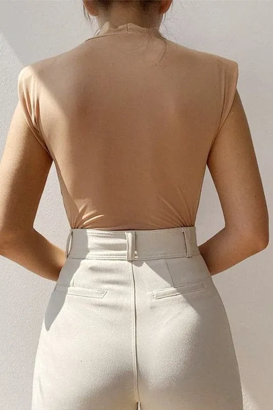 JY954 Solid Color Sleeveless Pleated Jumpsuit
