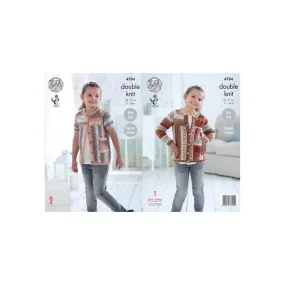 King Cole Kids Splash DK Knitting Pattern 4784