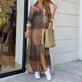 Ladies luxury oversize shirt long dress
