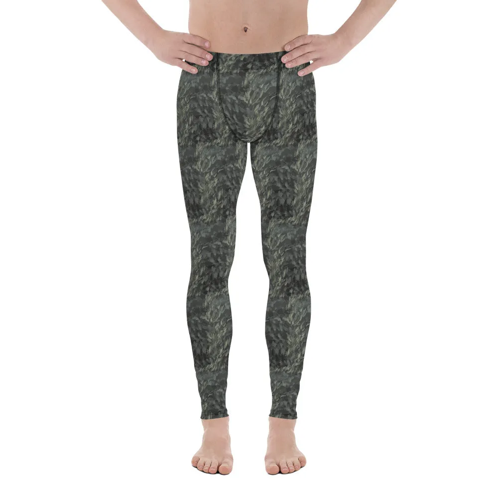 Leggings for Men and Boys Basketball, Fern Camo Pattern Leggings for boys, workout cloths for men