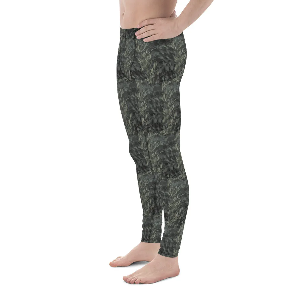Leggings for Men and Boys Basketball, Fern Camo Pattern Leggings for boys, workout cloths for men