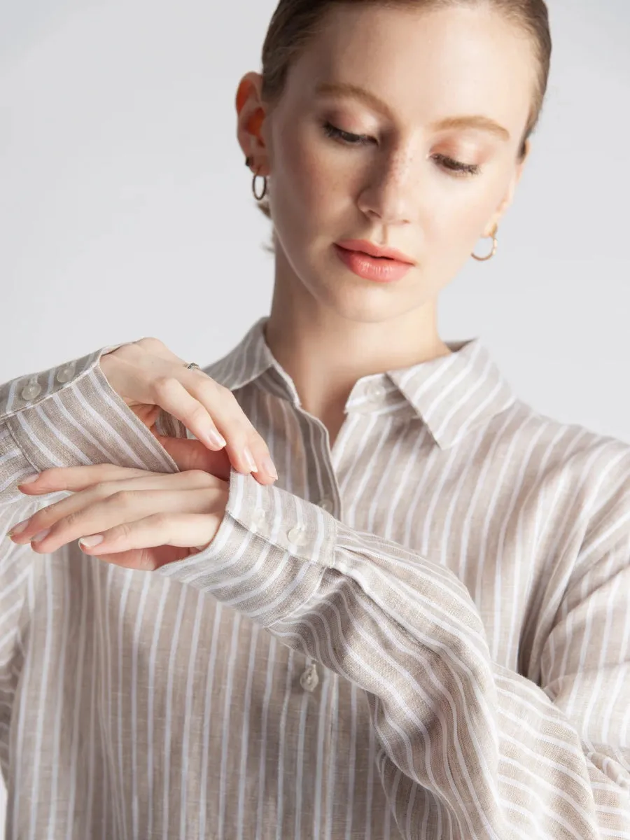 Lepidoptere Anouk Shirt (Beige Stripe)