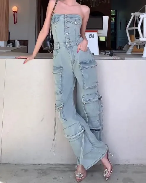 Light Denim Jumpsuit