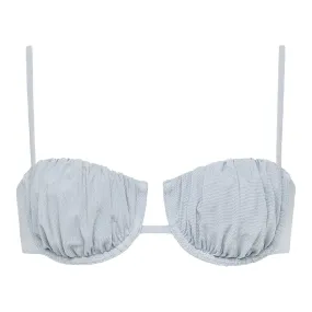 Light Denim Petal Bikini Top