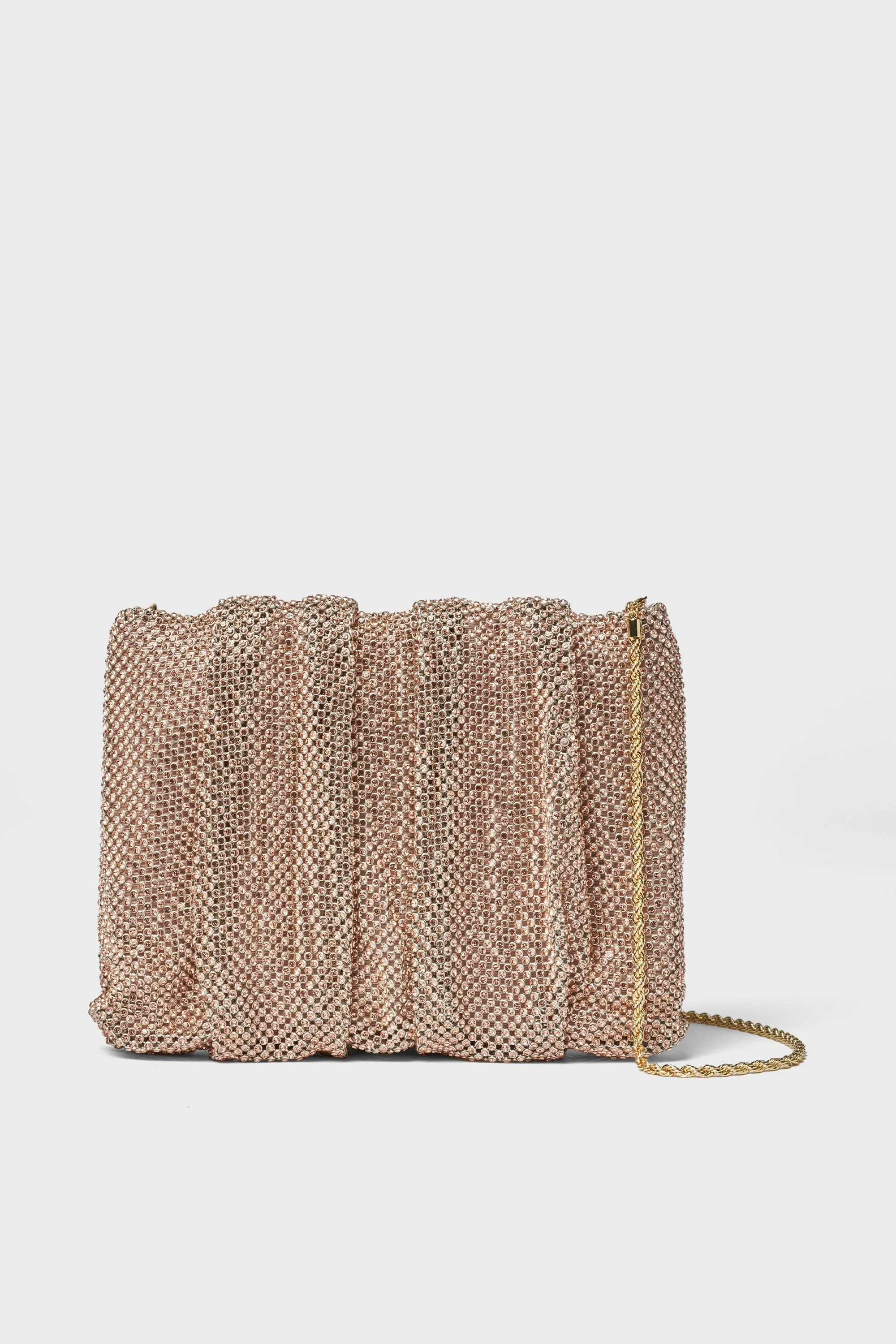 Light Peach Diamante Ember Clutch
