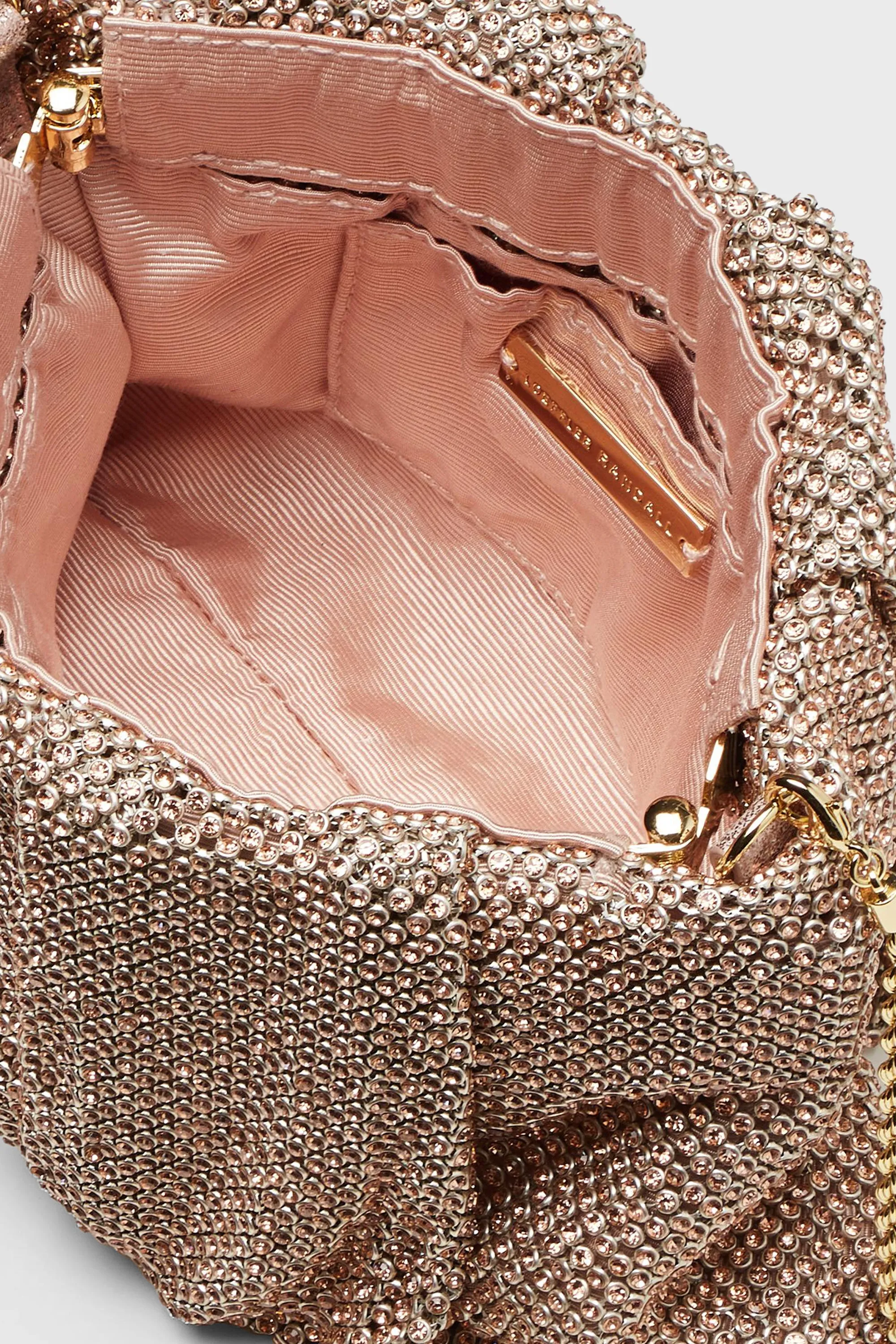 Light Peach Diamante Ember Clutch