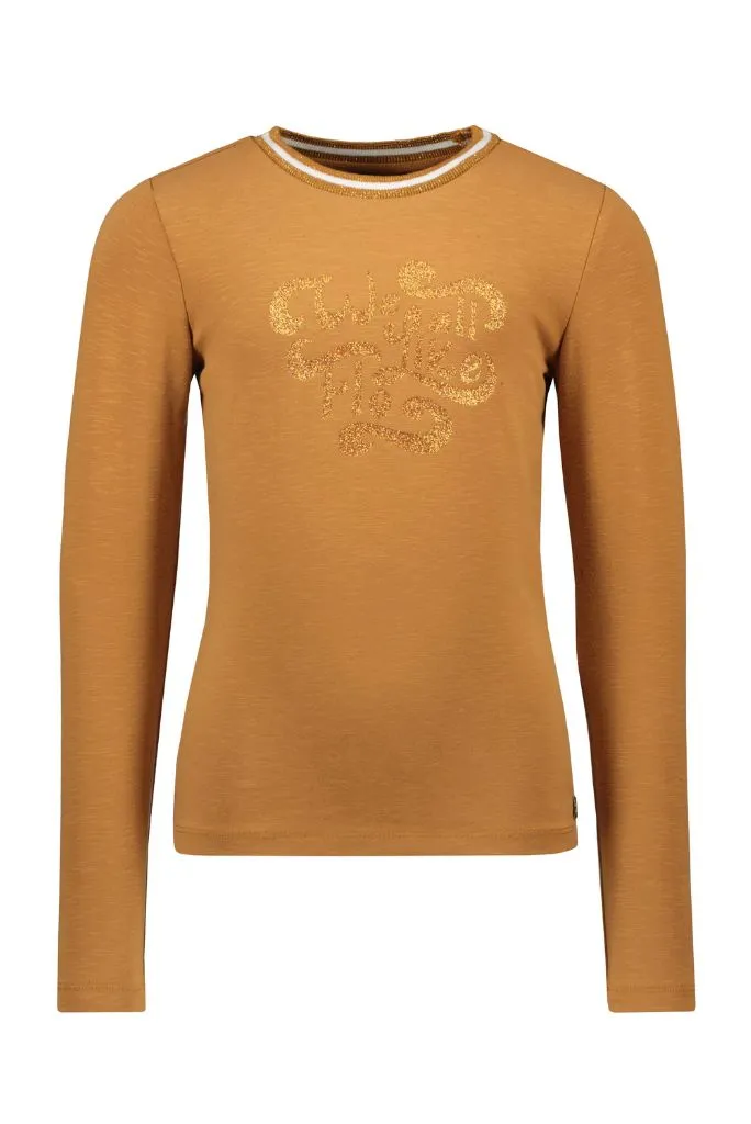 Long Sleeve Jersey Top - Camel