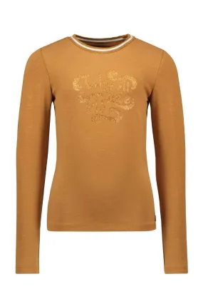 Long Sleeve Jersey Top - Camel