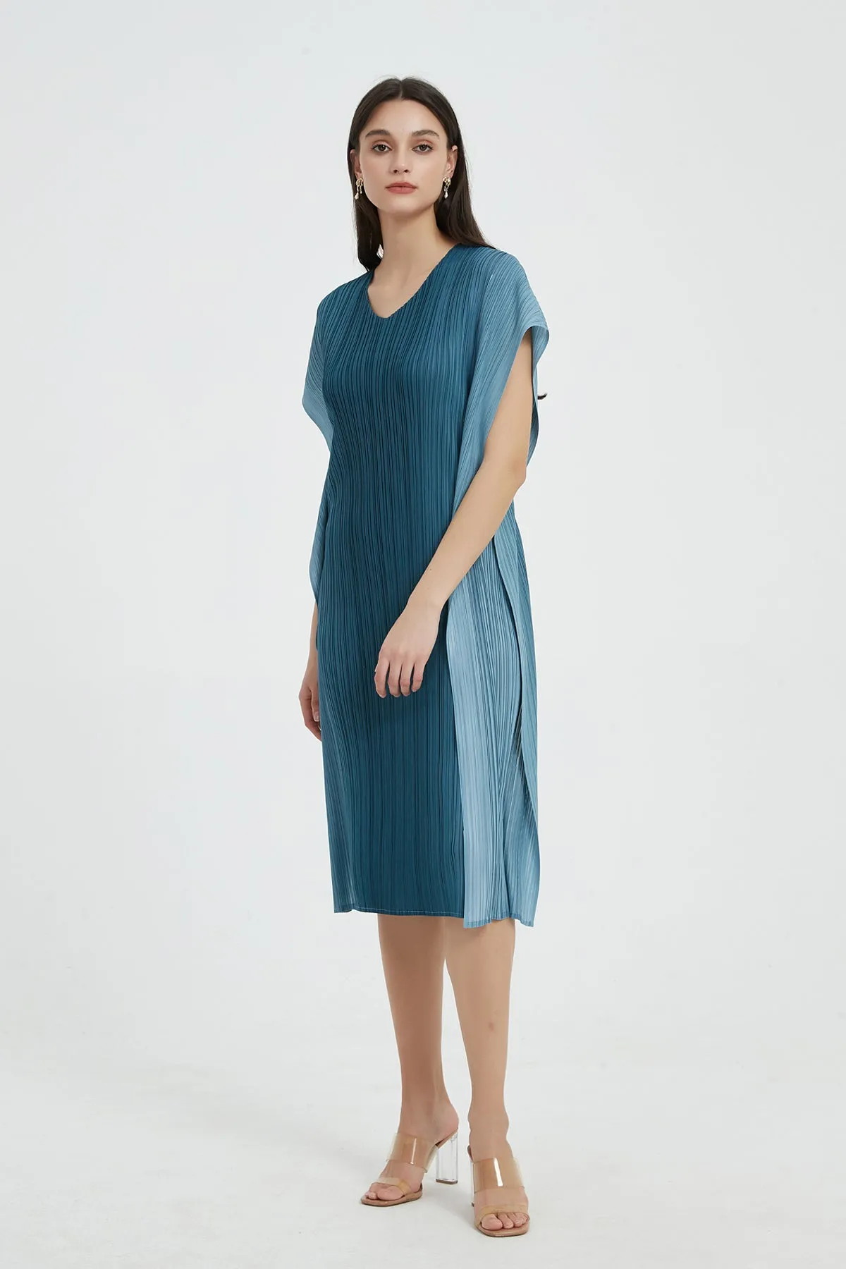 Louisa Ombre Tie Waist Midi dress
