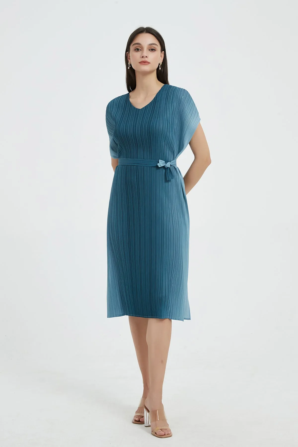 Louisa Ombre Tie Waist Midi dress