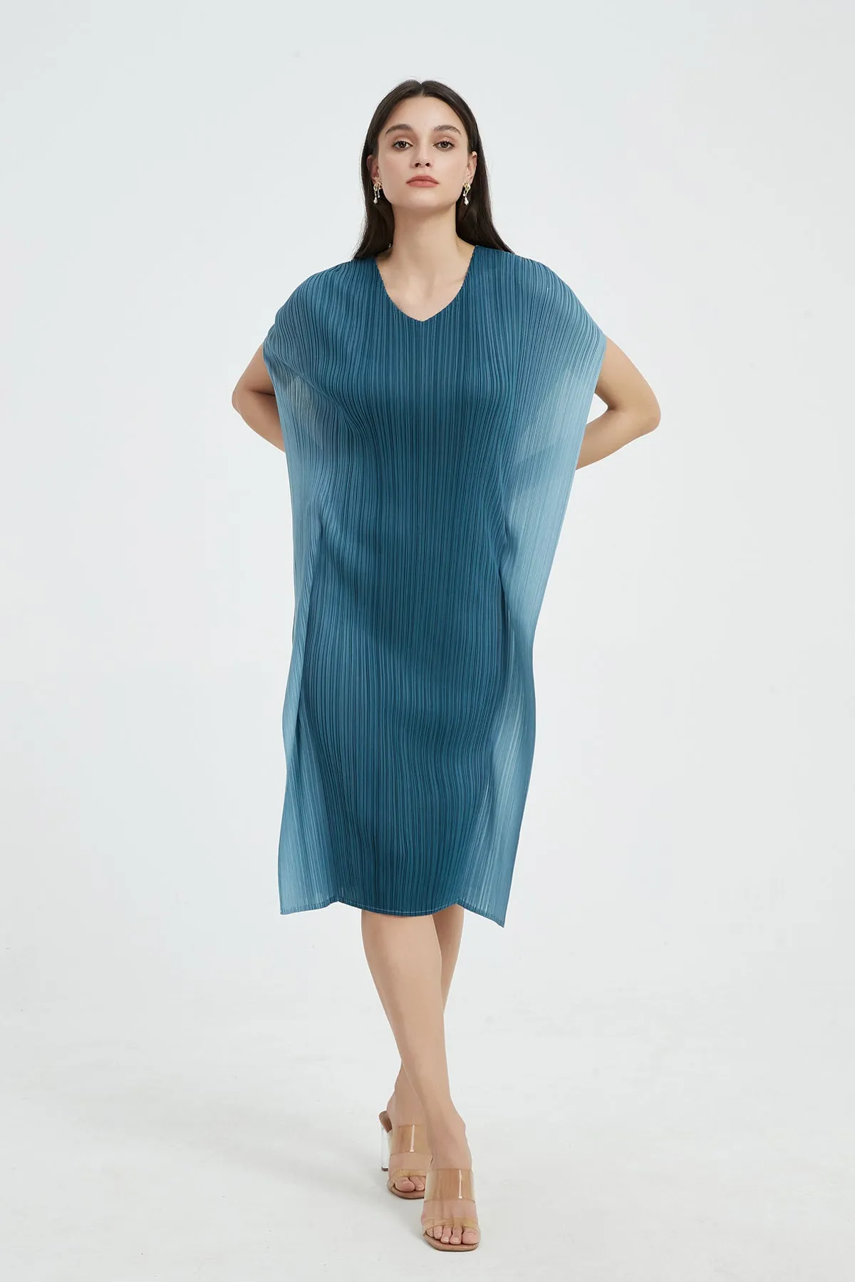 Louisa Ombre Tie Waist Midi dress