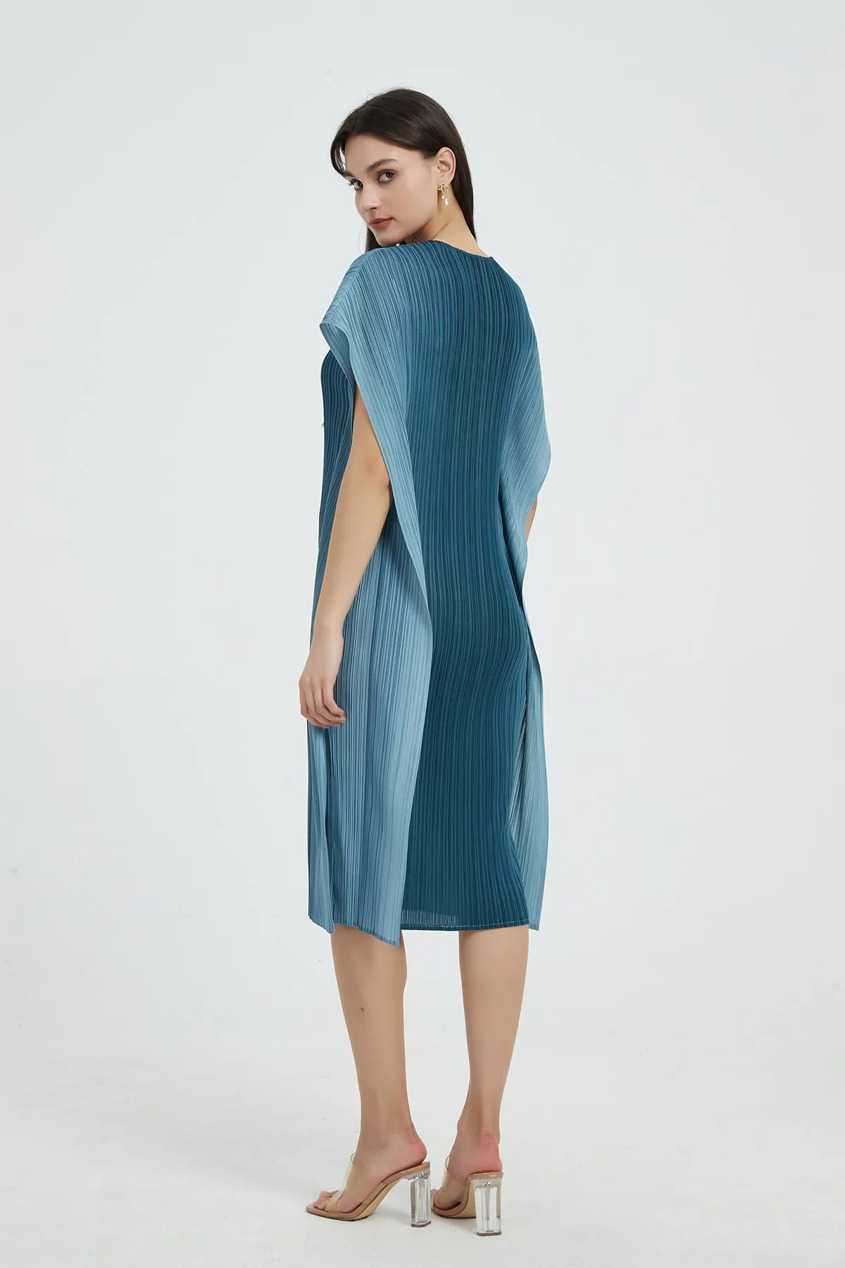 Louisa Ombre Tie Waist Midi dress