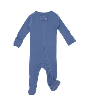 L'ovedbaby Gl'oved-Sleeve Organic Jumpsuit - Reversed Zipper / Slate