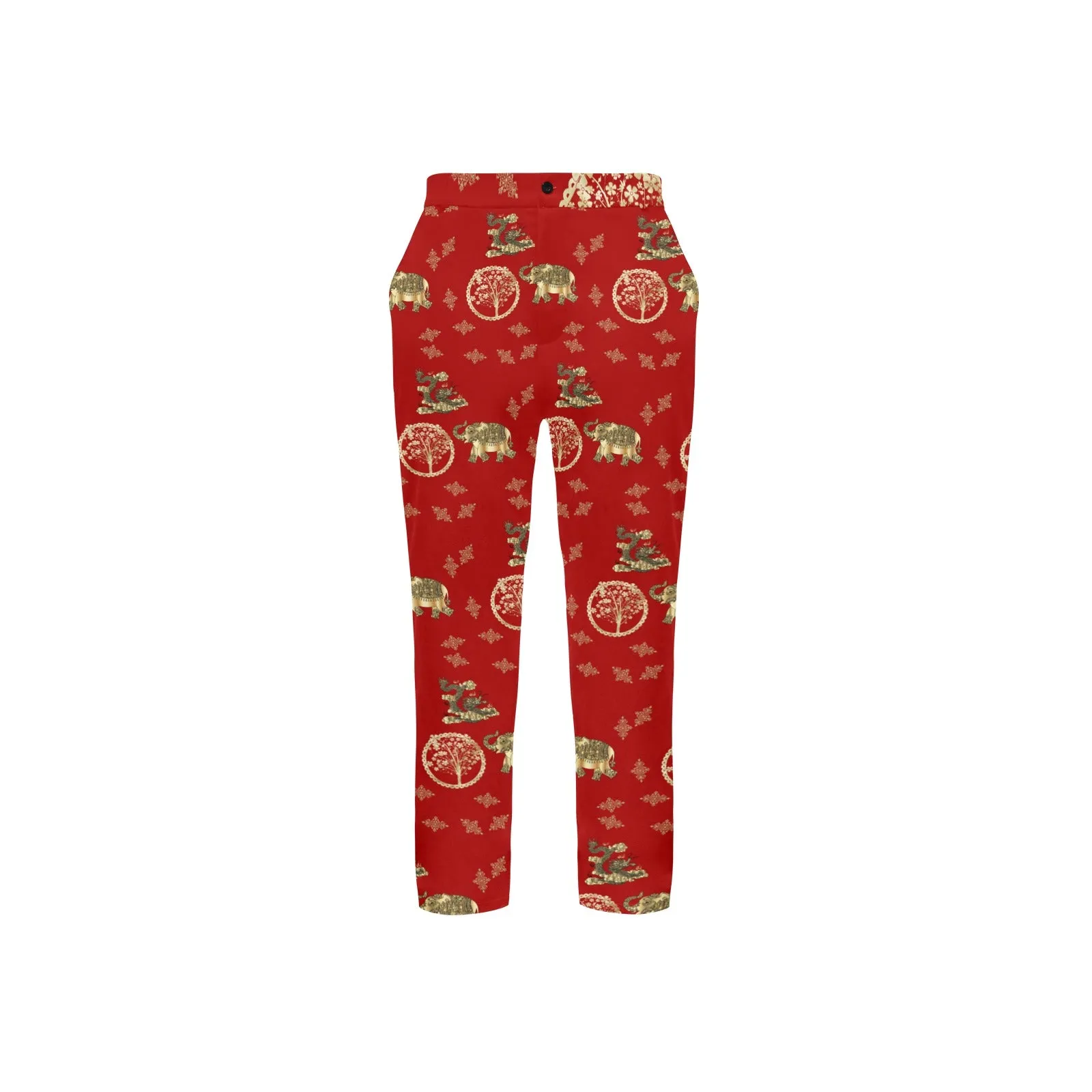 Lucky GOLD ELEMENTS Red Men's Printed Casual Trousers