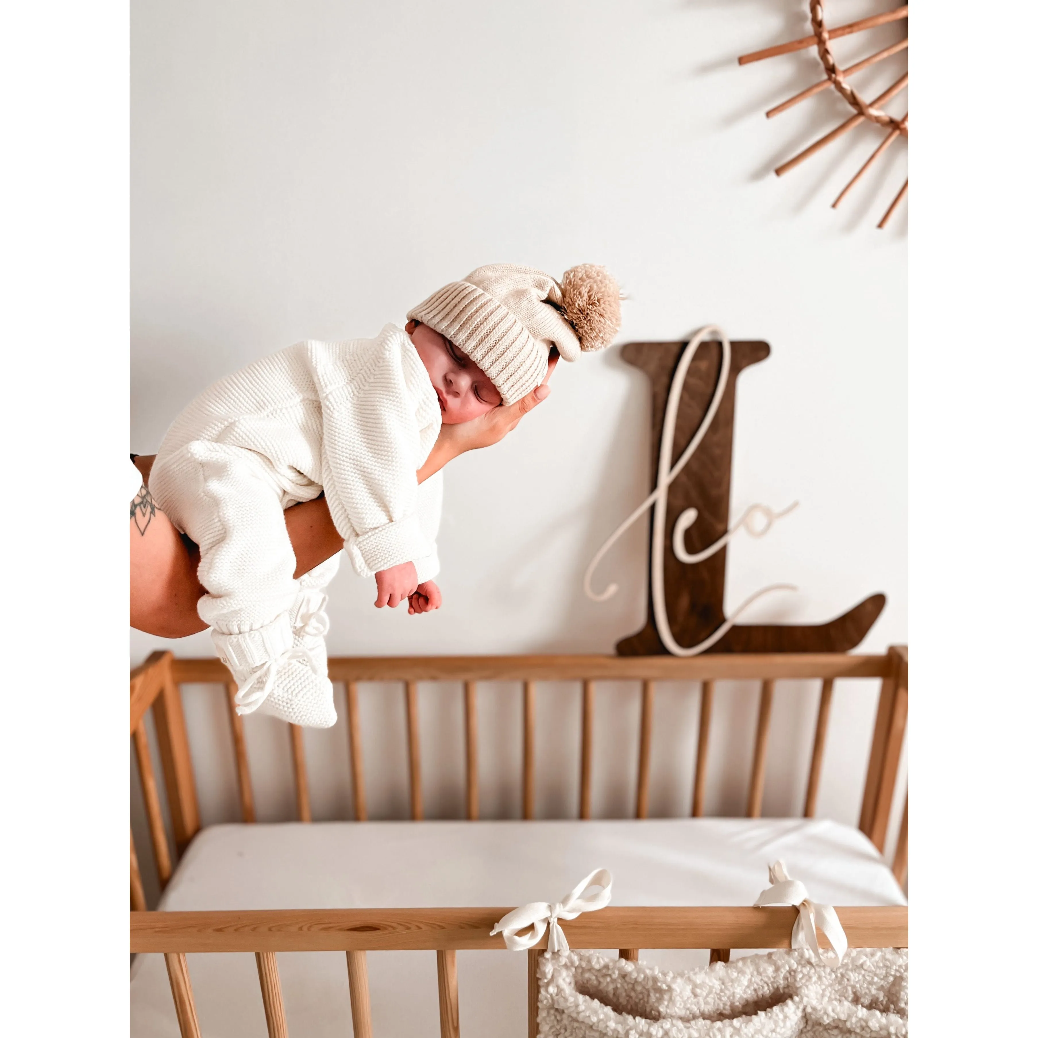 Luna   Luca Classic Purl Knit Jumpsuit - White