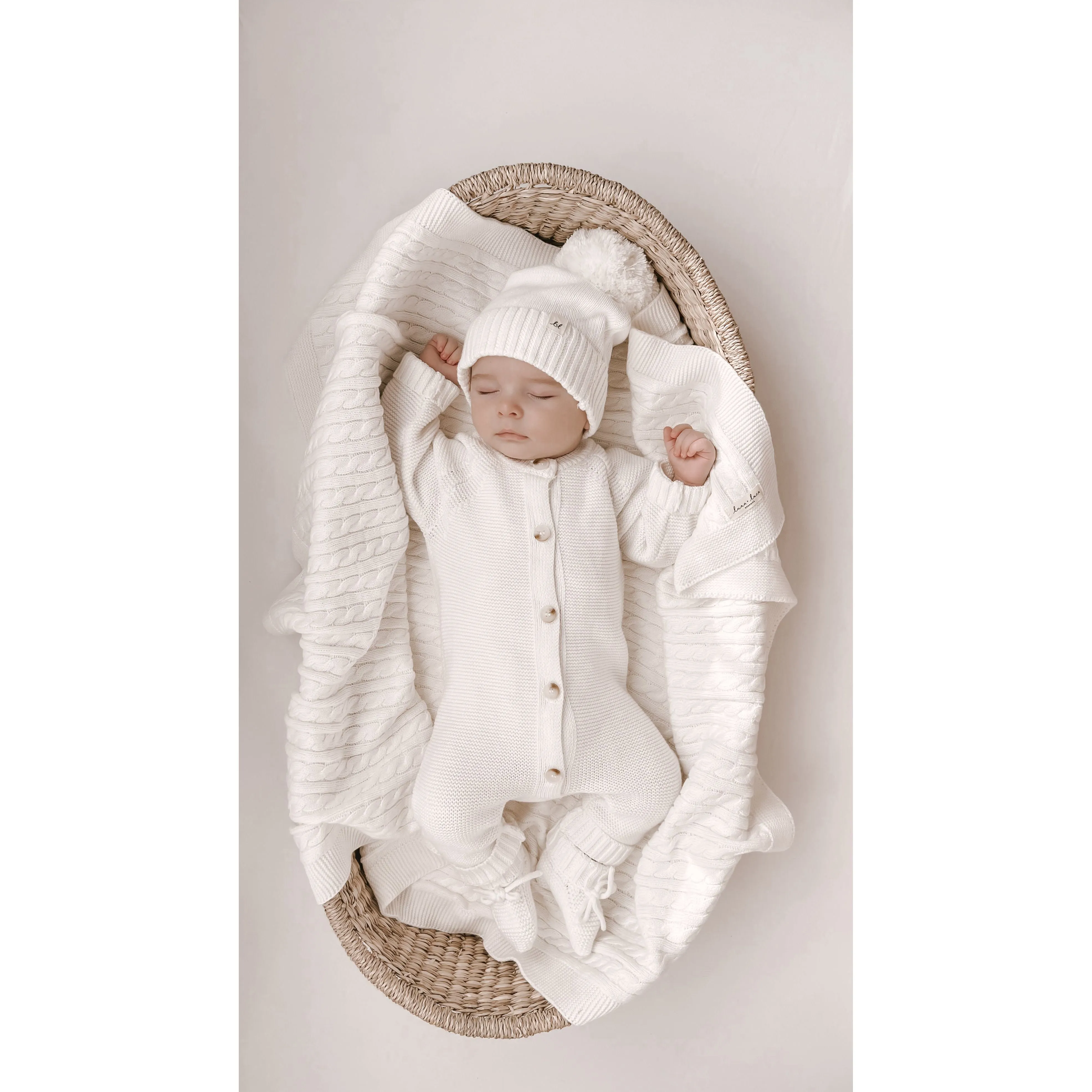 Luna   Luca Classic Purl Knit Jumpsuit - White
