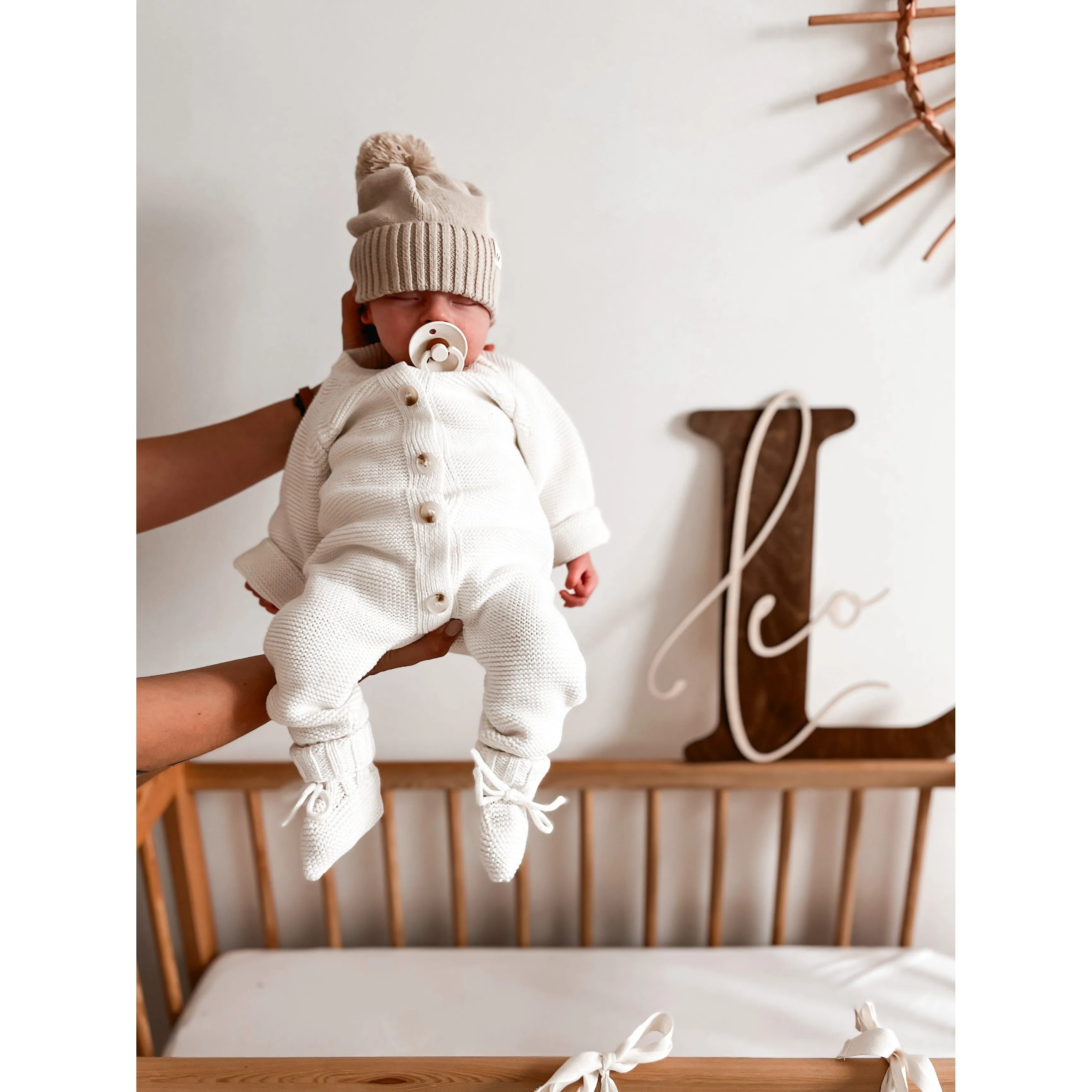 Luna   Luca Classic Purl Knit Jumpsuit - White