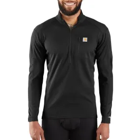 Men's Force Midweight Micro-grid Base Layer Quarter-zip Pocket Top
