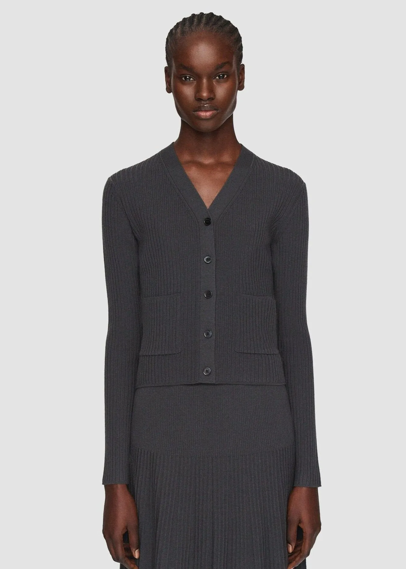 MERINO RIB CARDIGAN