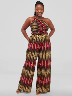 Merli Africa Summer Infinity Jumpsuit - Brown Print