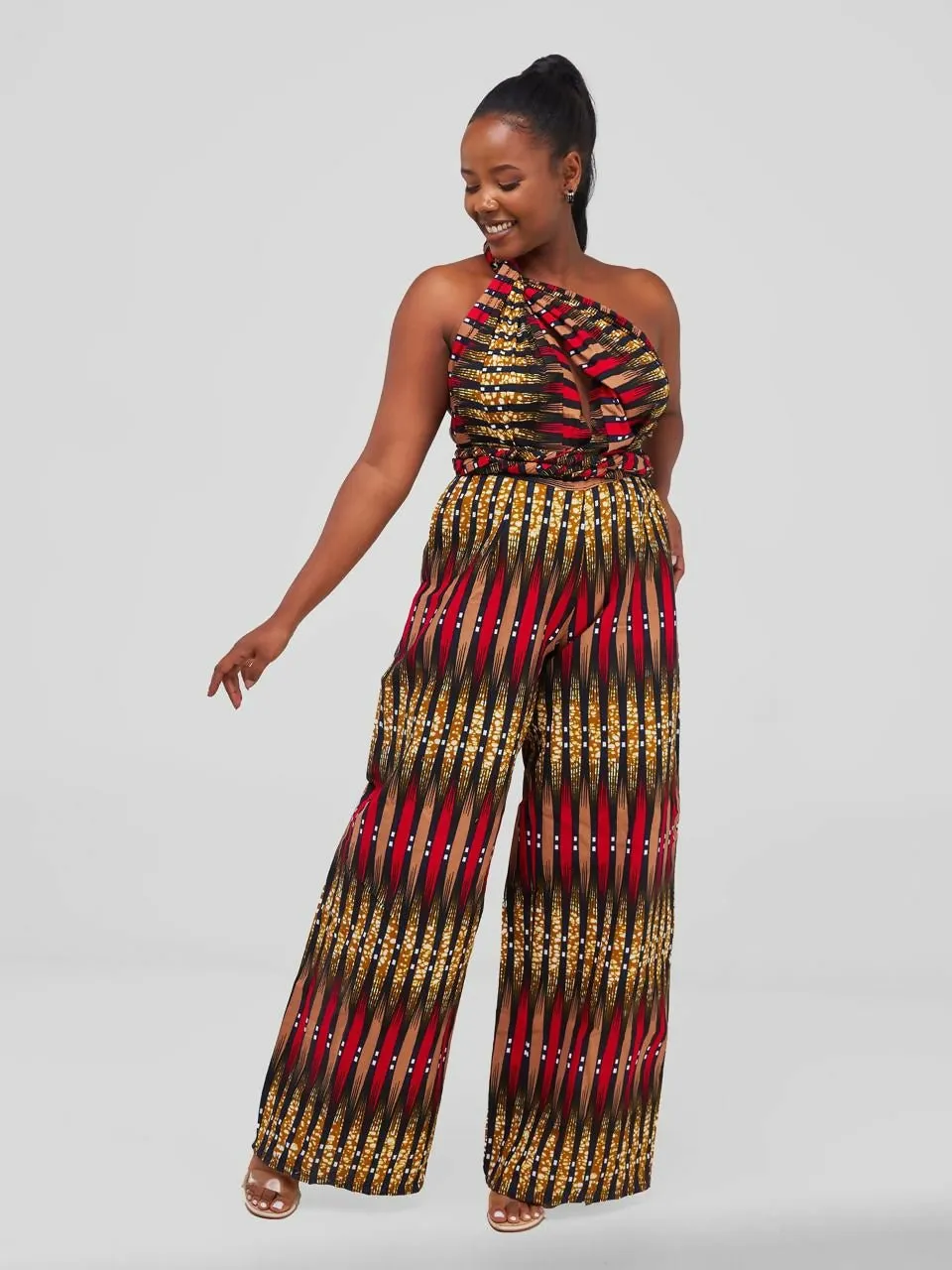 Merli Africa Summer Infinity Jumpsuit - Brown Print